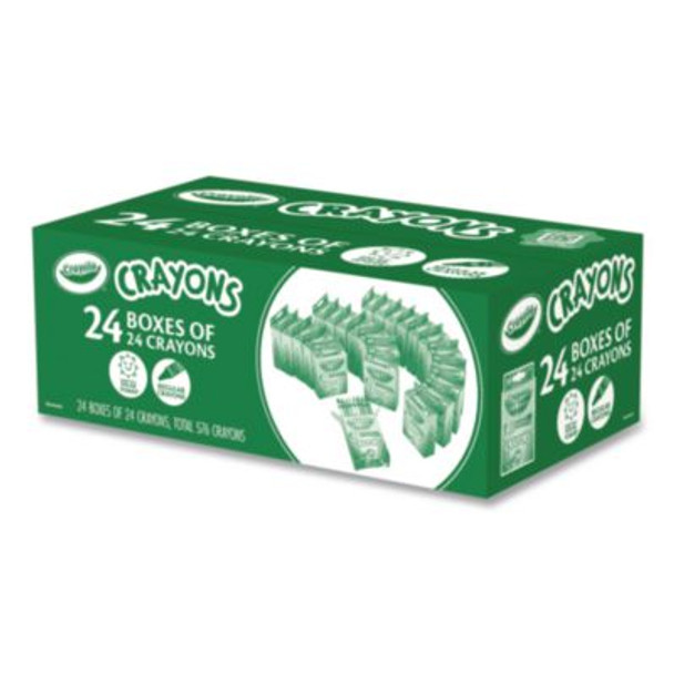 Classic Color Crayons, Regular Size, 24 Assorted Colors, 24/Pack, 24 Packs/Box