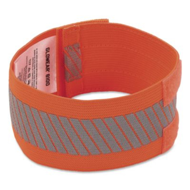 Glowear 8100 Hi-Vis Arm/Leg Band With Hook And Loop, Large/X-Large, Orange, 2/Pack