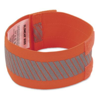 Glowear 8100 Hi-Vis Arm/Leg Band With Hook And Loop, Large/X-Large, Orange, 2/Pack
