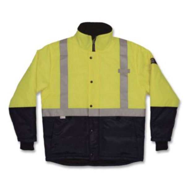 N-Ferno 6478 Class 2 Hi-Vis Freezer Jacket, Large, Lime