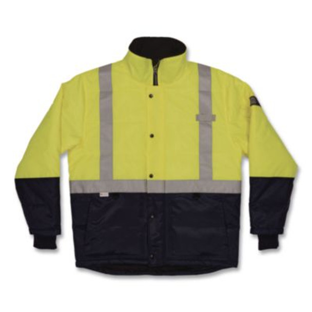N-Ferno 6478 Class 2 Hi-Vis Freezer Jacket, 4X-Large, Lime