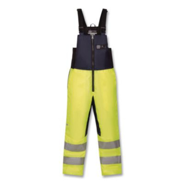 N-Ferno 6479 Hi-Vis Freezer Bib Overalls, Small, Lime