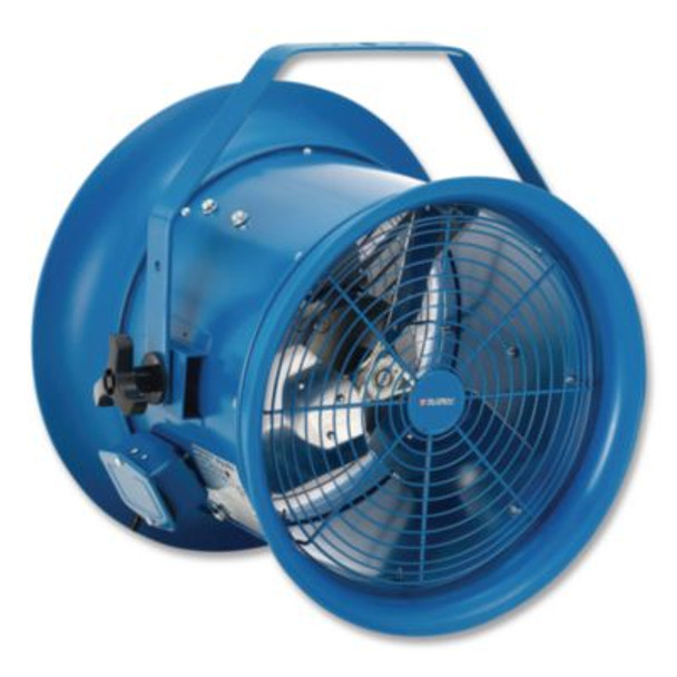 High Velocity Drum Fan With Yoke Mount, 14", Blue