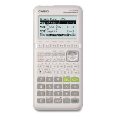 Fx-9750Giii 3Rd Edition Graphing Calculator, 21-Digit Lcd, White