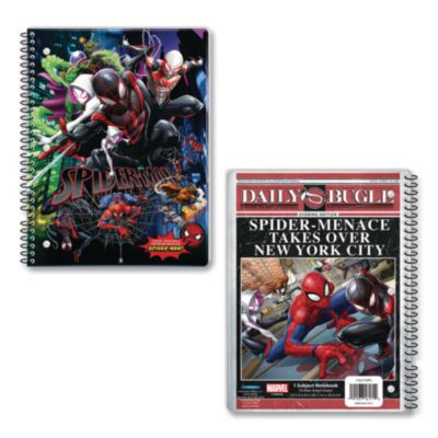 Licensed Spiral Notebook, Marvel Spider-Man, 1-Subject, Wide/Legal Rule, Multicolor Cover, (70) 10.5 x 8 Sheets