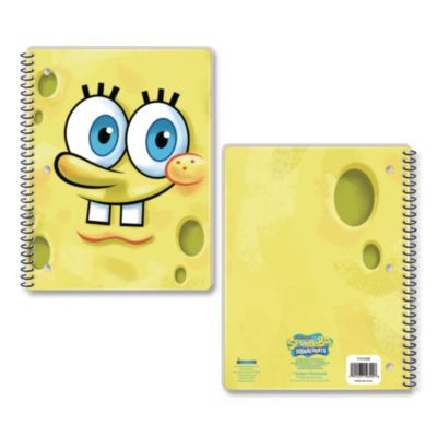 Licensed Spiral Notebook, Spongebob, 1-Subject, Wide/Legal Rule, Multicolor Cover, (70) 10.5 x 8 Sheets