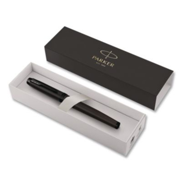 Im Rollerball Pen, Monochrome Collection, Stick, Fine, Black Ink, Matte Black/Pvd Barrel