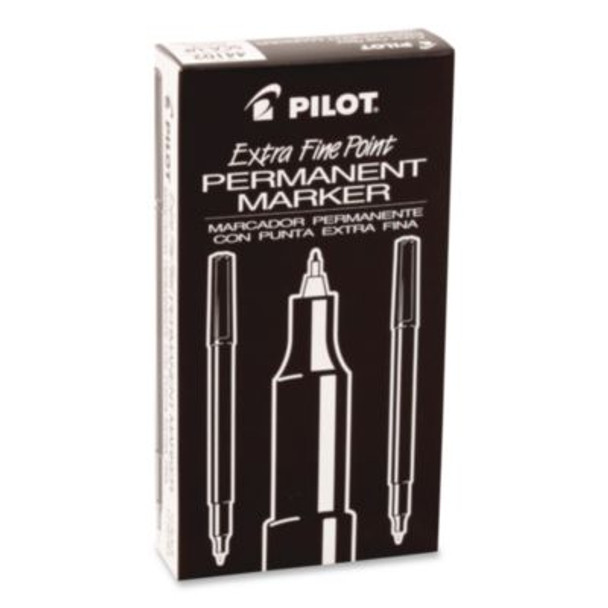 Extra-Fine Permanent Markers, Extra-Fine Tip, Black, Dozen