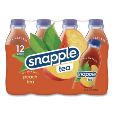 Flavored Tea, Peach, 16 Oz Bottle, 24/Carton