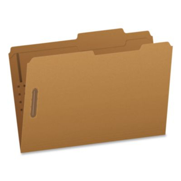 Kraft Fastener Folders, 2/5-Cut Tab: Right Of Center, Expands 0.75", 2 Fasteners, Legal Size, Kraft, 50/Box