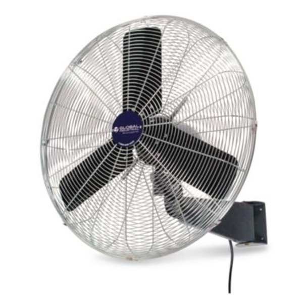 Oscillating Wall Mount Fan, 3 Speed, 24"