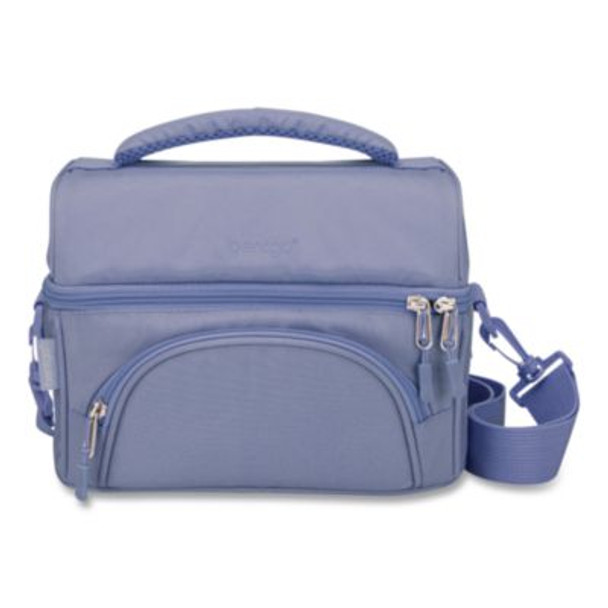 Deluxe Insulated Lunch Bag, 8" x 10" x 7.5", Slate Blue