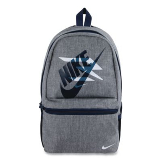 Dual Logo Laptop Compatible Backpack, Fits Devices Up To 16", 14 x 6 x 17.5, Gray/Black