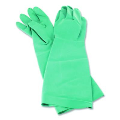 Nitrile Dishwashing Gloves, 21" Long, Medium, Green, Pair