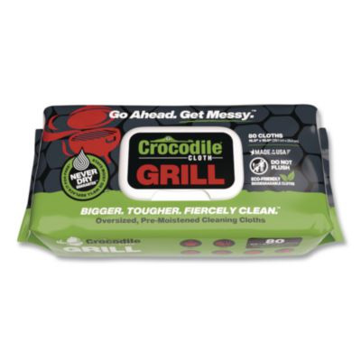 Grill Cleaning Cloths, 10 x 15, White, 80/Pack
