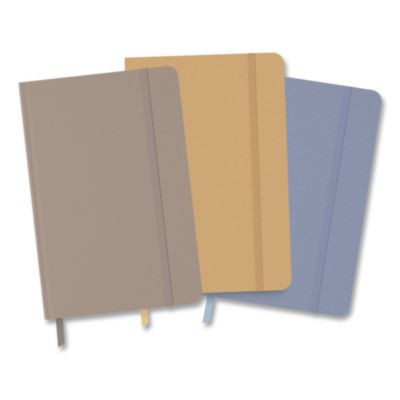 Hardcover Journal, Medium/College Rule, Assorted Cover Colors, (64) 8.25 x 5.5 Sheets, 3/Pack
