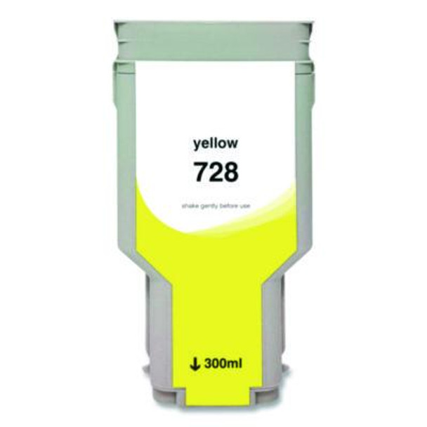 Compatible Yellow Ink, Replacement For 728 ( F9K15A), 300 Ml