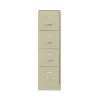 Four-Drawer Economy Vertical File, Letter-Size File Drawers, 15" x 26.5" x 52", Putty