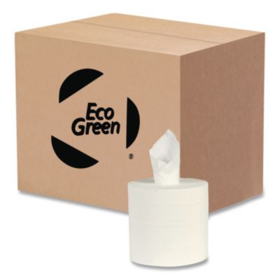 Center-Pull Paper Towels, 2-Ply, 11.75 x 7.68, White, 6 Rolls/Carton