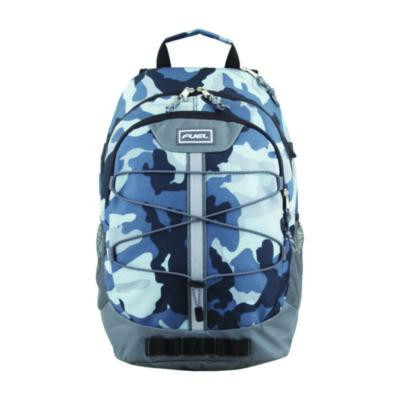 Terra Sport Bungee Backpack, 15.5", 12.5 x 7.75 x 18, Midnight Camo