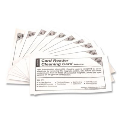Series 230 Cleaning Cards, One Use Per Card, 10/Pack