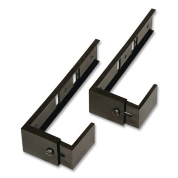 Partition Brackets For Wall Files And File Pockets, Compatible With 1.5" To 2.5" Thick Walls, Black, Pair