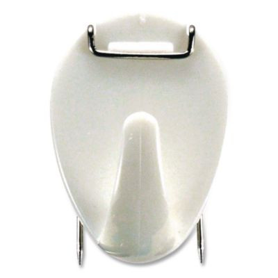 Cubicle Hooks, White, 5/Pack