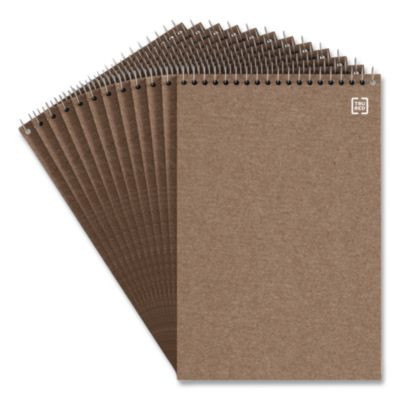 100% Recycled Steno Pads, Gregg Rule, (80) White 6 x 9 Sheets, 12/Pack