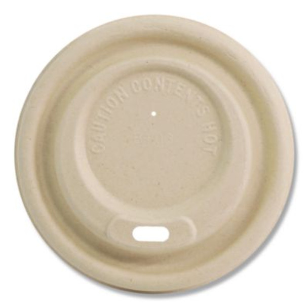 Fiber Lids For Cups, Fits 10 To 20 Oz Hot Cups, Natural, 1,000/Carton