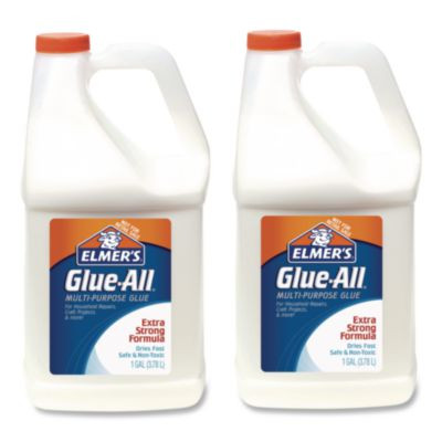 Glue-All White Glue, 1 Gal, Dries Clear, 2/Pack