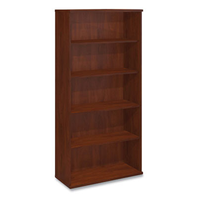 Series C Collection Bookcase, Five-Shelf, 35.63w x 15.38d x 72.78h, Hansen Cherry
