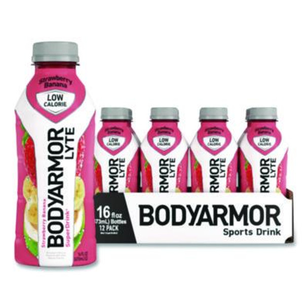 Lyte Sports Drink, Strawberry Banana, 16 Oz Bottle, 12/Pack