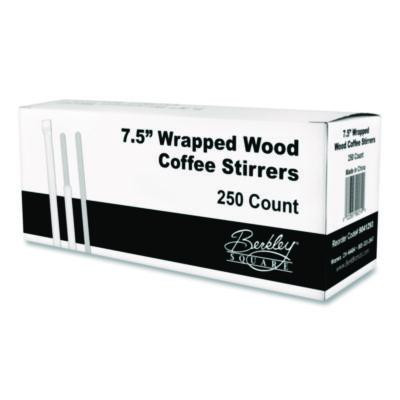 Wrapped Wood Stirrers, 7.5", 250/Box