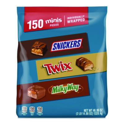 Minis Variety Pack, Assorted, 46.86 Oz Bag, 150 Pieces