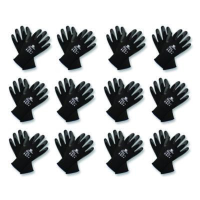 G40 Latex Coated Gloves, En388: 2142, Medium (Size 8), Gray/Black, 12 Pairs