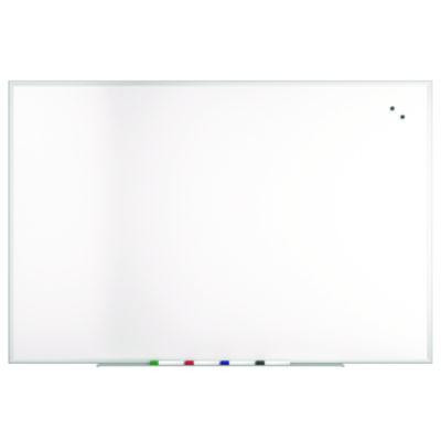 Magnetic Steel Dry Erase Board, 48" x 72", White Surface, Gray/Natural Aluminum Frame