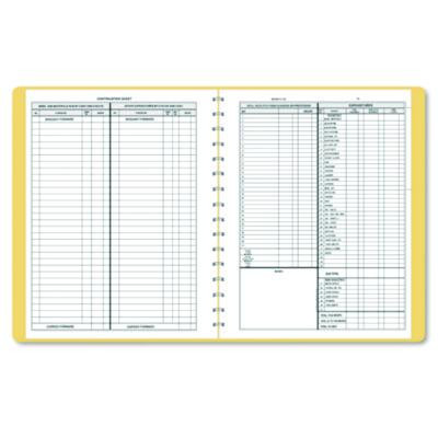 Simplified Monthly Bookkeeping Record, 4 Column Format, Tan Cover, 11 X 8.5 Sheets, 128 Sheets/Book