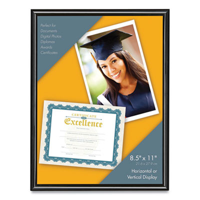 U-Channel Document Frame, 8.5 X 11, Black