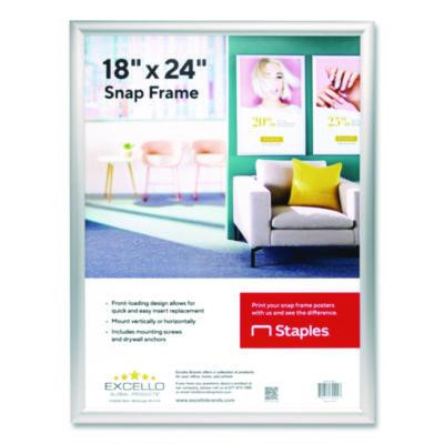 Poster Holder, Aluminum, 18 x 24, Silver