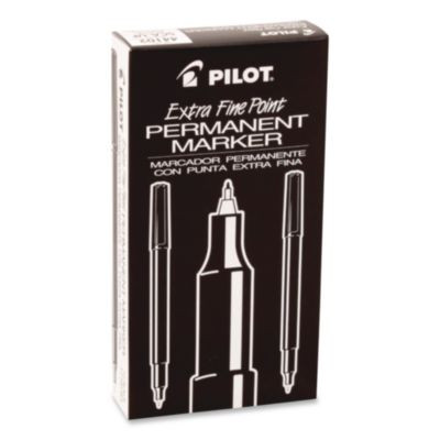 Extra-Fine Permanent Markers, Extra-Fine Tip, Black, Dozen