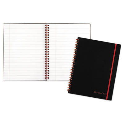 Flexible Cover Twinwire Notebooks, Scribzee Compatible, 1-Subject, Wide/Legal Rule, Black/Red Cover, (70) 11 x 8.5 Sheets