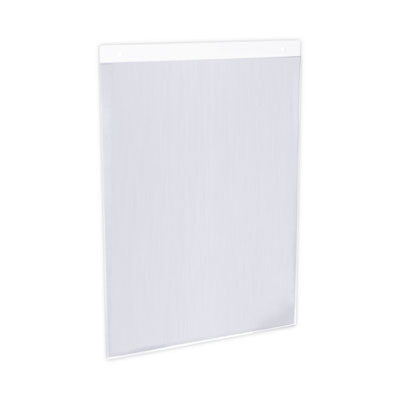 Wall Mount Sign Holder, 8.5 x 11, Vertical, Clear, 2/Pack
