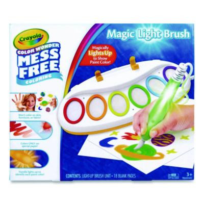 Color Wonder Magic Light Brush With (6) Color Wonder Paints And (18) Blank Color Wonder Paper Sheets