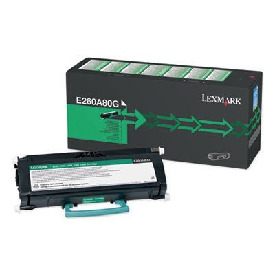 E260a80g Toner, 3,500 Page-Yield, Black