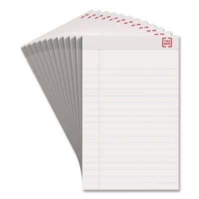 Notepads, Wide/Legal Rule, (50) White 5 x 8 Sheets, Dozen