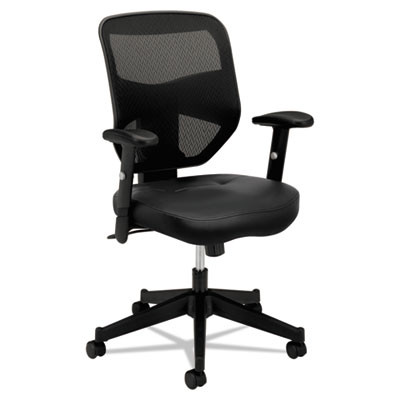 Vl531 Mesh High-Back Task Chair With Adjustable Arms, Supports Up To 250 Lbs, 18" To 22" Seat Height, Black