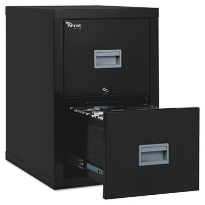 Patriot By Fireking Insulated Fire File, 1-Hour Fire Protection, 2 Legal/Letter File Drawers, Black, 17.75" X 25" X 27.75"