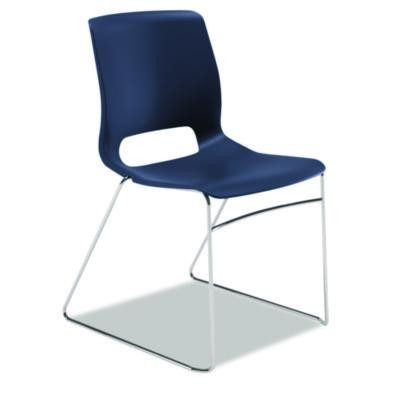 Motivate High-Density Stacking Chair, Supports 300 Lb, 17.75" Seat Height, Regatta Seat, Regatta Back, Chrome Base, 4/Carton
