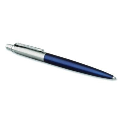 Jotter Ballpoint Pen, Retractable, Medium 1 Mm, Blue Ink, Royal Blue/Chrome Barrel