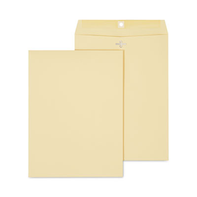 Kraft Clasp Envelope, #10 1/2, Square Flap, Clasp/Gummed Closure, 9 X 12, Brown Kraft, 100/Box